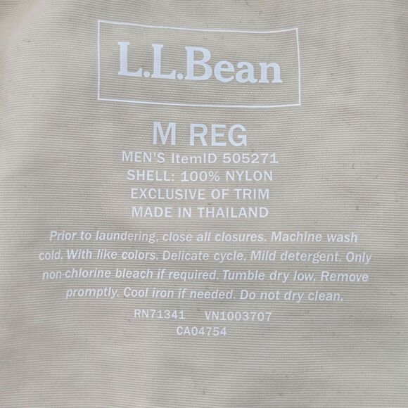 NWT LL Bean Mens Medium Mountain Anorak Jacket Classic Aztec 1/2 Zip Hooded NEW - Picture 13 of 13